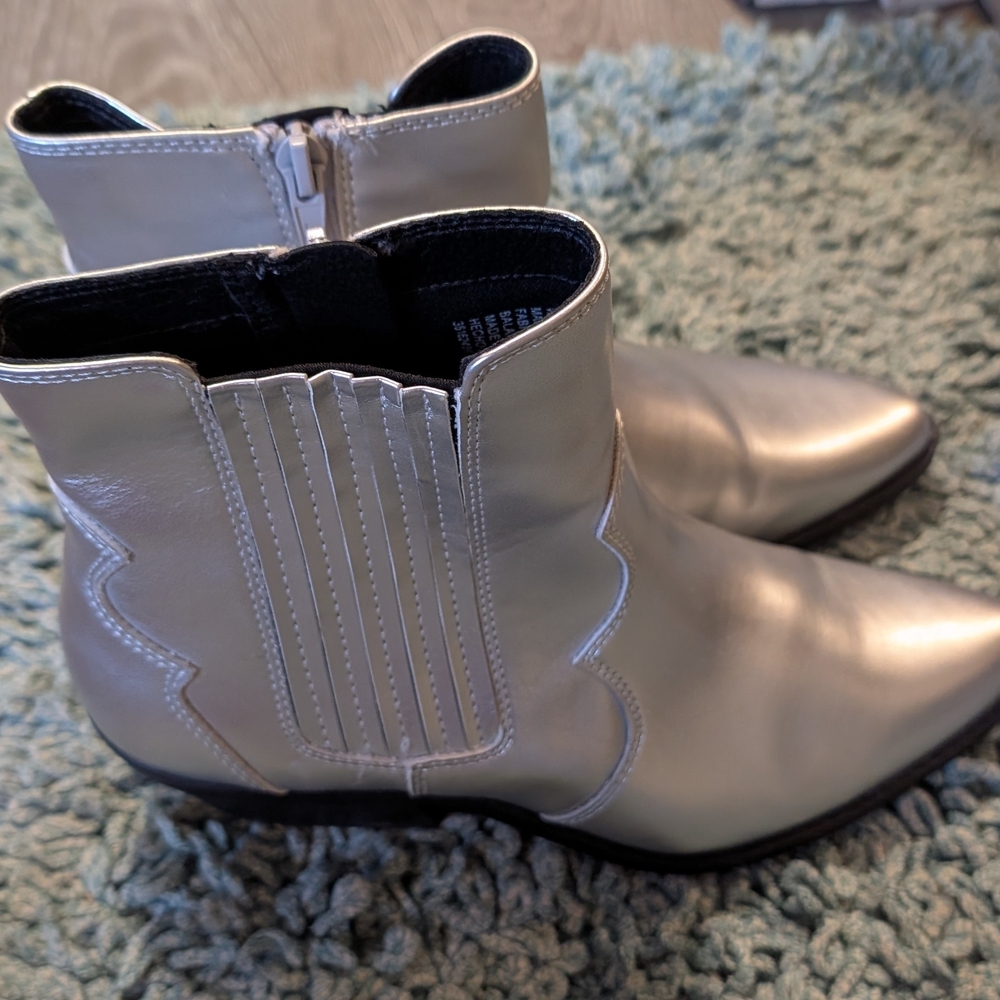 Silver Ankle Boots 7
